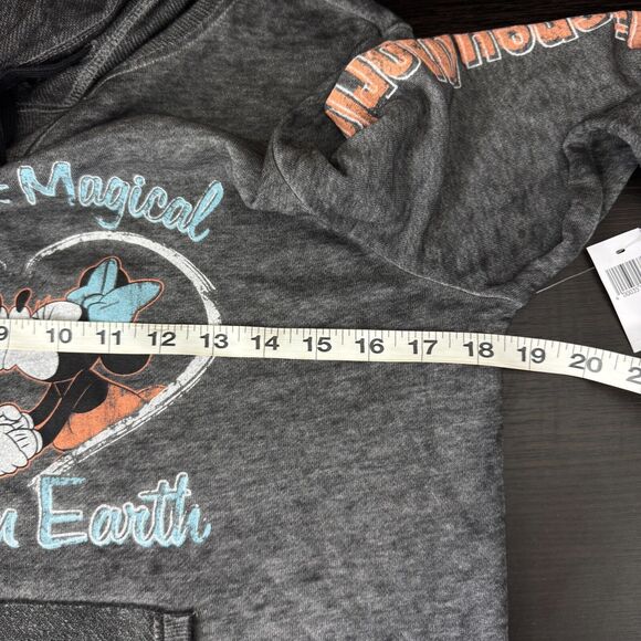 Disney Hoodie Womens XS Minnie Mickey Mouse Magical Burnout DisneyWorld Sweater - Picture 9 of 10